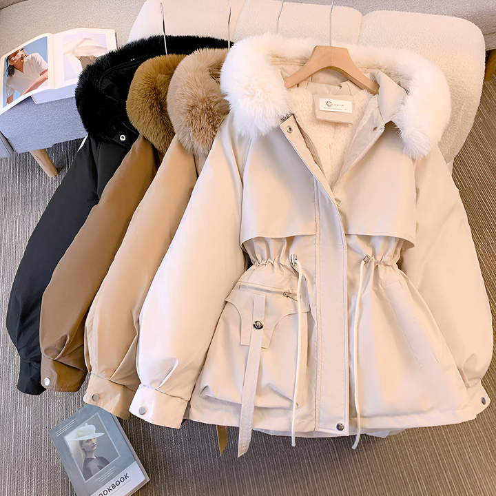 Kimberly | Stylische Winterjacke mit Fellkapuze