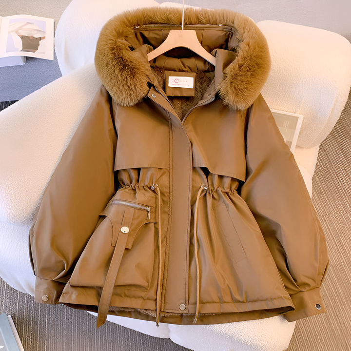 Kimberly | Stylische Winterjacke mit Fellkapuze