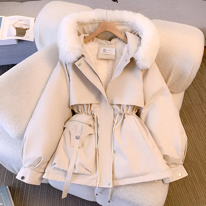 Kimberly | Stylische Winterjacke mit Fellkapuze
